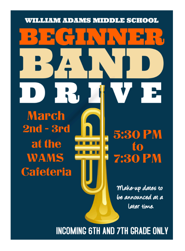 Beginner Band Drive 3/2-3/2026
